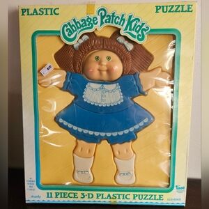 VINTAGE 1983 CABBAGE PATCH KIDS  3-D PLASTIC PUZZLE Illco. New Old Stock